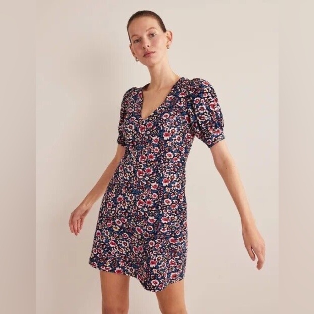 Boden floral short sleeve dress